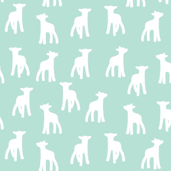 Lamb Silhouette in Aloe