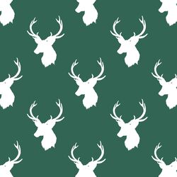 Little Stag Silhouette in Moss Green