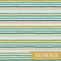 Festive Stripe in Mint Metallic