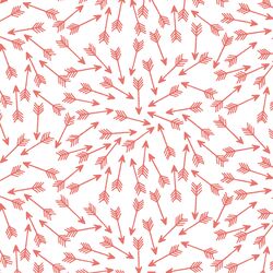 Arrows in Living Coral on White