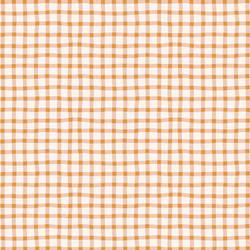 Wobbly Gingham in Apricot Cream