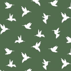 Hummingbird Silhouette in Kale