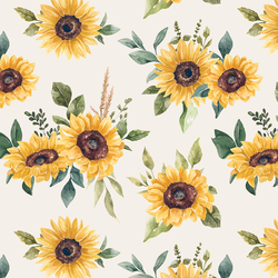 Fall Sunflowers in Cream