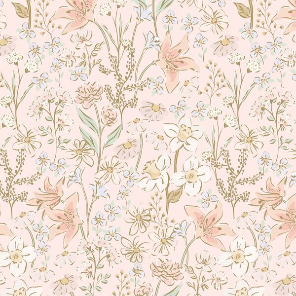 Lily Garden in Blush Pink