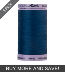 Night Blue (9104-0823) - Silk Finish Cotton 50wt - 547 Yards (5 Pack)