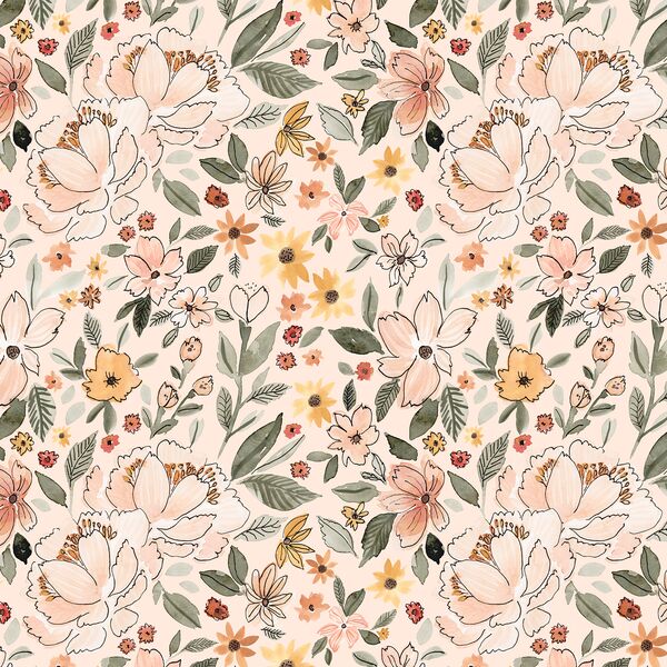 Amelia Floral in Apricot