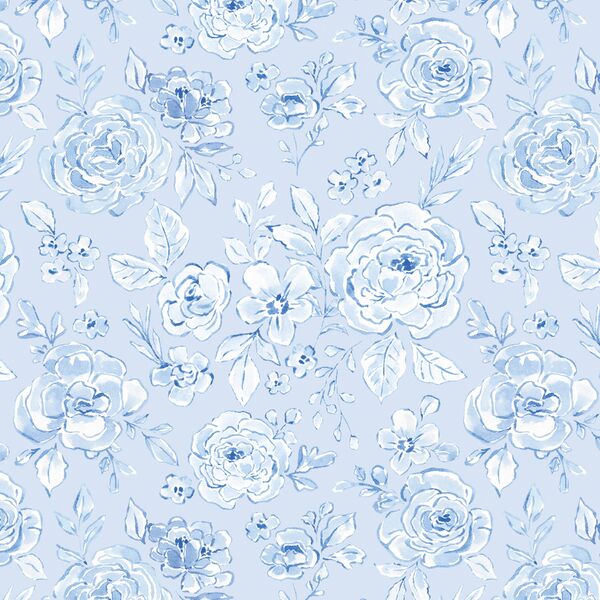 Juliette Floral in Sky Blue