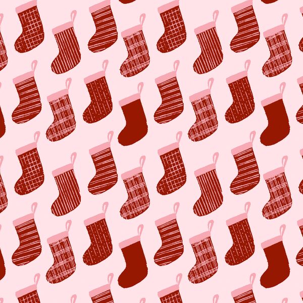 Hanging Stockings in Cranberry