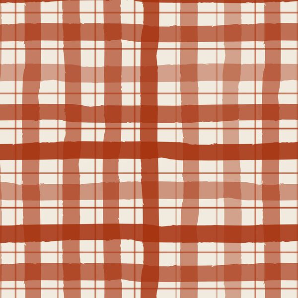 Large Gingham in Vintage Crimson