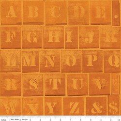 Character Stencil in Orange