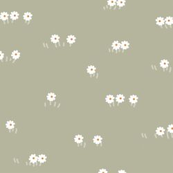 Small Daisy Field in Sage
