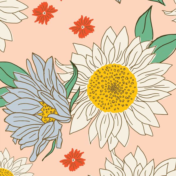 Large Sunflowers in Summer Blush
