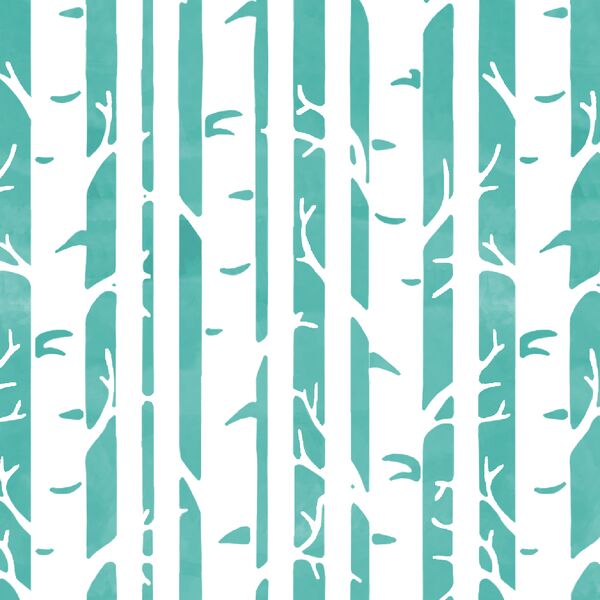Birches in Seafoam