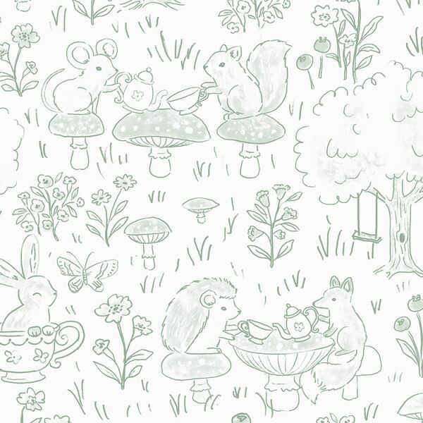 Tonal Tea Party in Misty Green