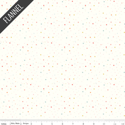 Stars Flannel in White