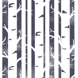 Big Birches in Ink