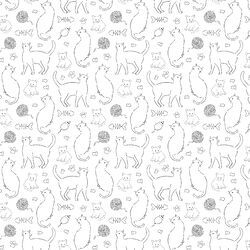 Little Cat Sketches in Notebook