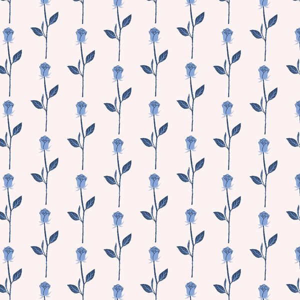 Rose Stripe in True Blue