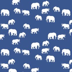 Elephant Silhouette in Blue Jay