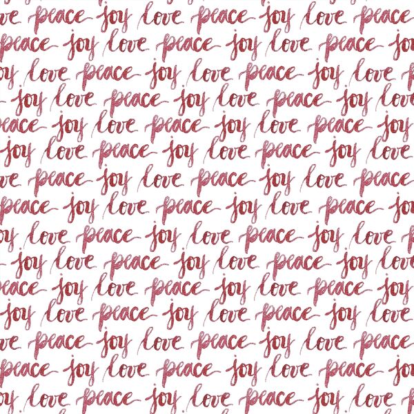 Love Peace and Joy in Holly Berry