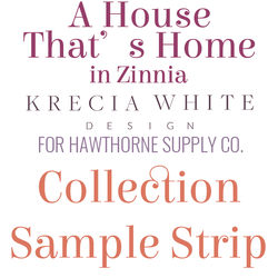 A House That's Home Sample Strip in Zinnia