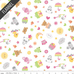 Bundle of Joy Toss Flannel in White