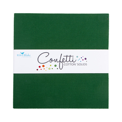 Confetti Cotton 10" Square Pack in Christmas Green