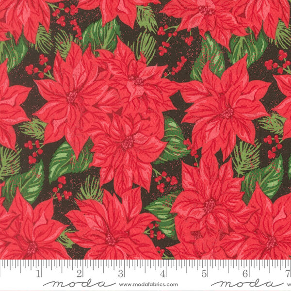 Vintage Poinsettia in Midnight