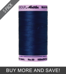Imperial Blue (9104-1304) - Silk Finish Cotton 50wt - 547 Yards (5 Pack)