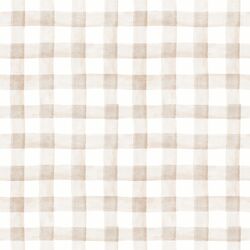 Large Garden Gingham in Soft Taupe