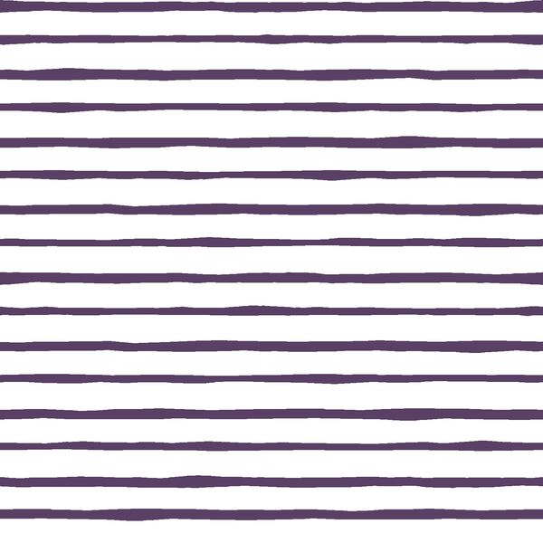 Artisan Stripe in Aubergine on White