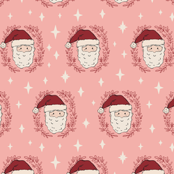 Santa Smiles in Winter Pink