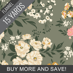 Garden Sonnet Flannel in Dim - 15 Yard Bolt