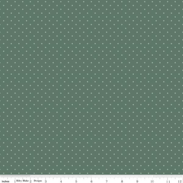 Dots in Dark Sage