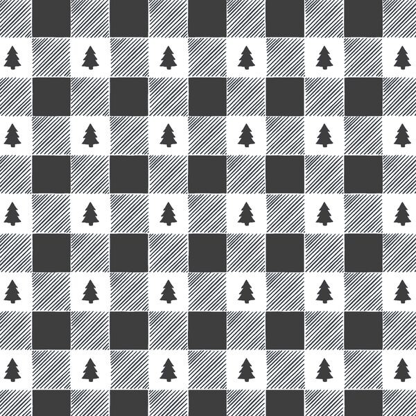 Woodland Check in Onyx