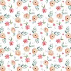 Little Perennial Florals in Brushed Rose