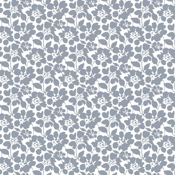 Roundabout Floral in Tire Gray