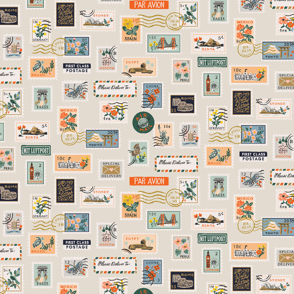Postage Stamps in Flax
