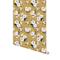 Janice Floral in Vintage Mustard
