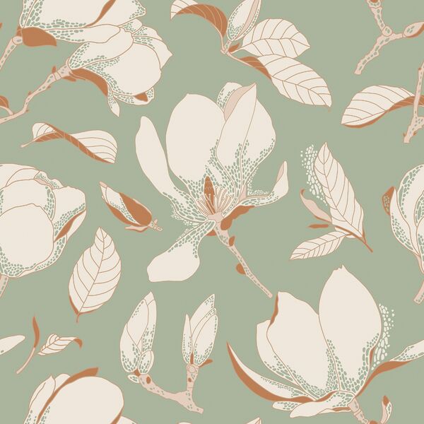 Magnolia Bloom in Sage Green
