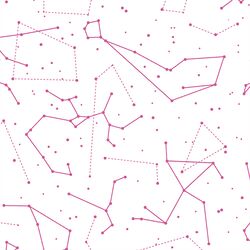 Star Charts in Petunia on White