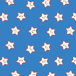 Kawaii Stars in Blue