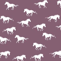 Horse Silhouette in Mulberry