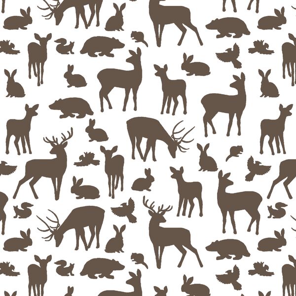 Forest Friends in Timber on White