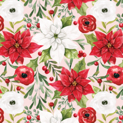 Holiday Floral in Pink