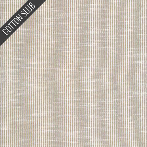 Cotton Slub in Oat Stripe