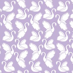 Swan Silhouette in Lilac