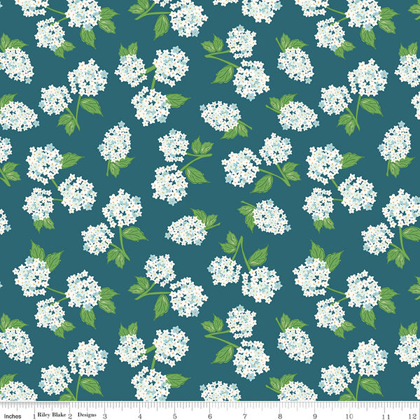 Hydrangeas in Colonial Blue