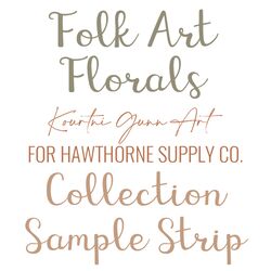 Folk Art Florals Sample Strip