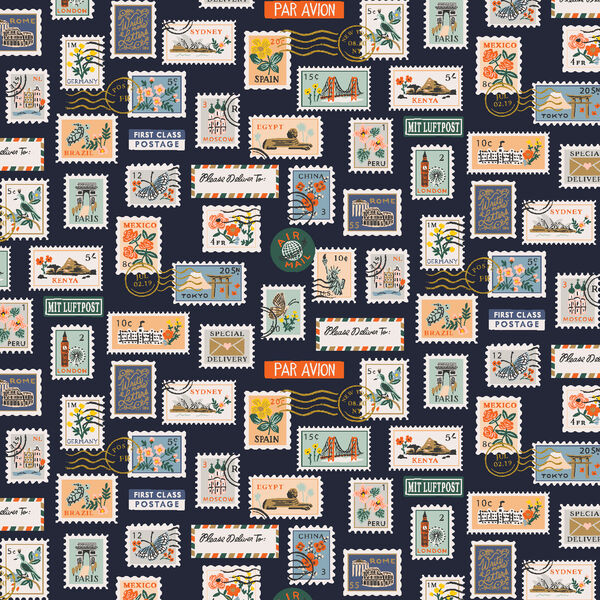 Postage Stamps in Navy